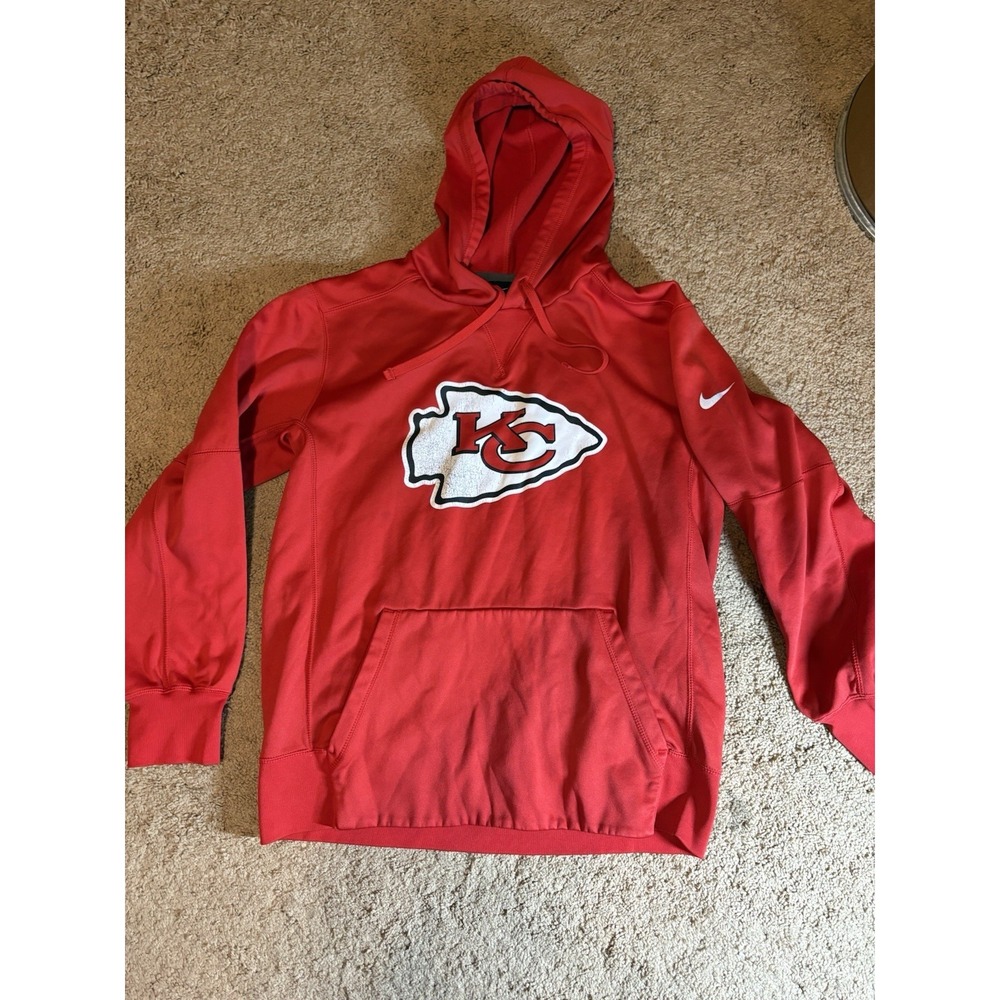 Nike Kansas City Chiefs NFL Hoodie Unisex Medium Red Swoosh KC Football‎ Swiftie